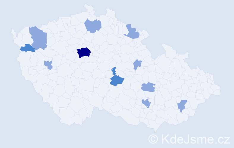 Jméno: 'Ksenija', počet výskytů 18 v celé ČR
