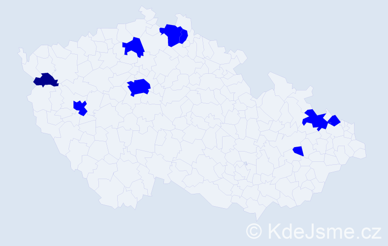 Jméno: 'Dětřich', počet výskytů 10 v celé ČR