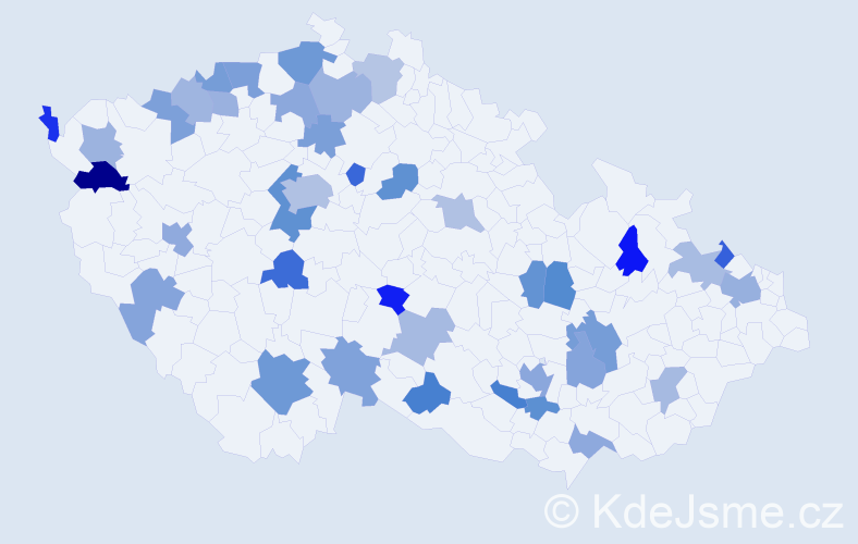 Jméno: 'Cindy', počet výskytů 59 v celé ČR