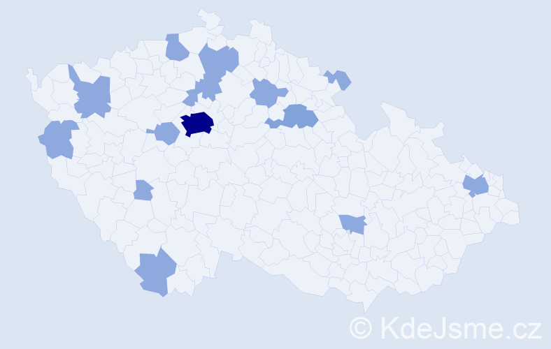 Jméno: 'Karyna', počet výskytů 23 v celé ČR