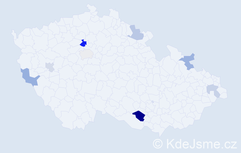 Jméno: 'Karmela', počet výskytů 12 v celé ČR