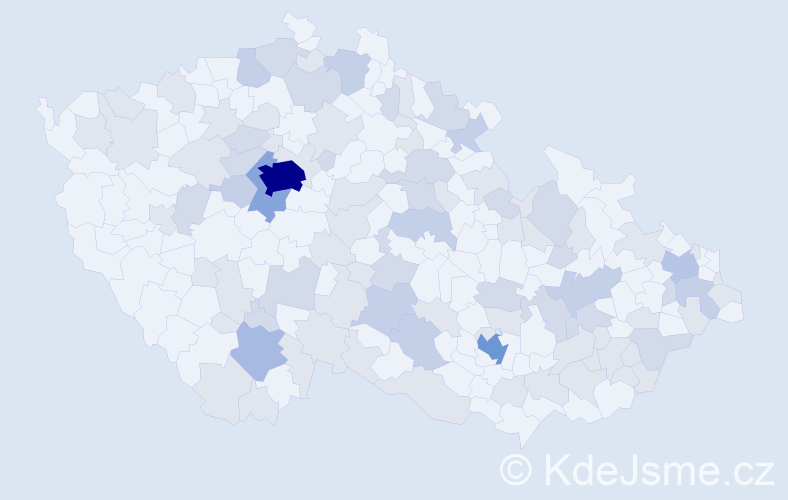 Jméno: 'Kvido', počet výskytů 186 v celé ČR