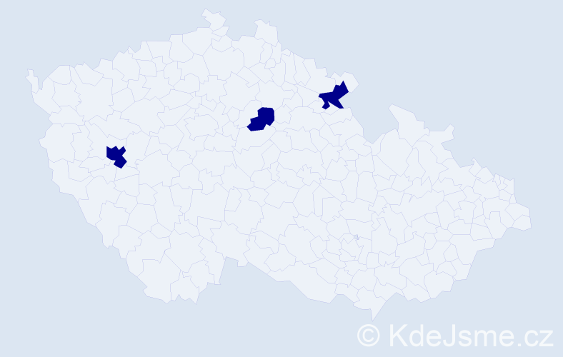 Jméno: 'Sára Lili', počet výskytů 3 v celé ČR