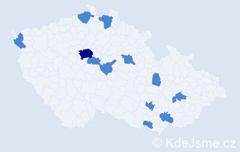 Jméno: 'Anne Marie', počet výskytů 14 v celé ČR