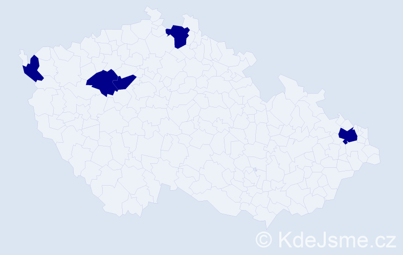 Jméno: 'Ly', počet výskytů 5 v celé ČR