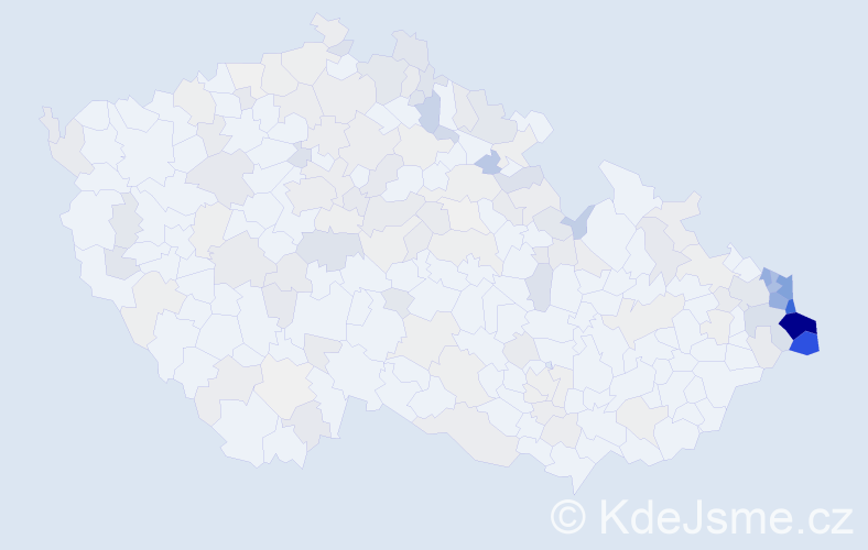 Jméno: 'Danuta', počet výskytů 470 v celé ČR