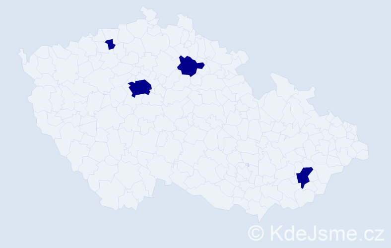 Jméno: 'Liběnka', počet výskytů 4 v celé ČR