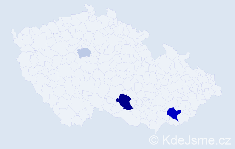 Jméno: 'Chrysanthi', počet výskytů 3 v celé ČR
