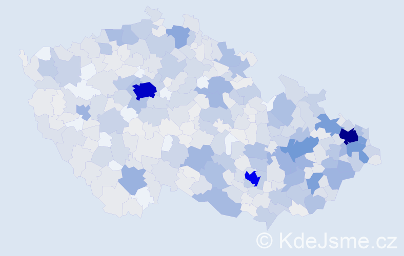 Jméno: 'Radomíra', počet výskytů 1840 v celé ČR