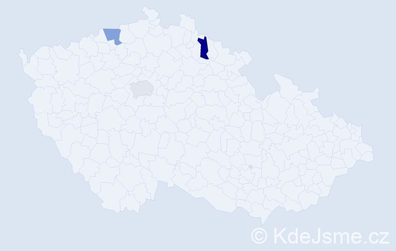 Jméno: 'Nisa', počet výskytů 3 v celé ČR