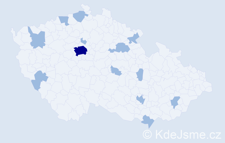 Jméno: 'Tra', počet výskytů 16 v celé ČR