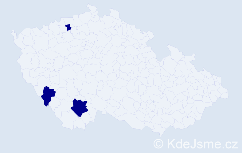 Jméno: 'Wolfram', počet výskytů 3 v celé ČR