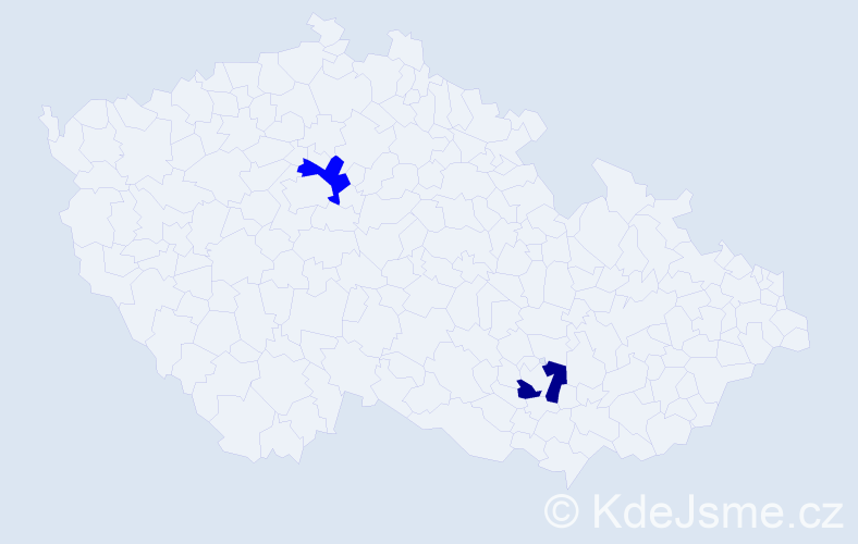 Jméno: 'Lamara', počet výskytů 2 v celé ČR