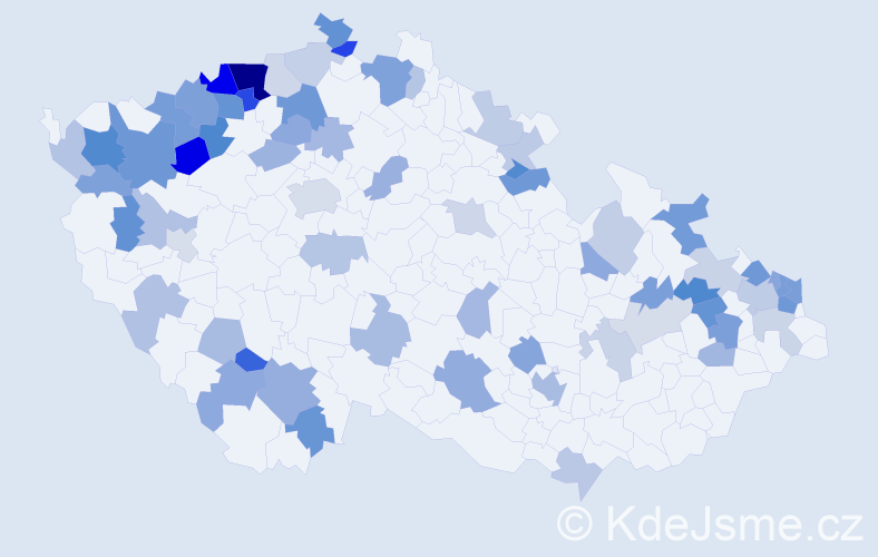 Jméno: 'Gerta', počet výskytů 124 v celé ČR