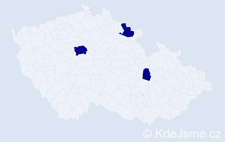 Jméno: 'Nola', počet výskytů 3 v celé ČR