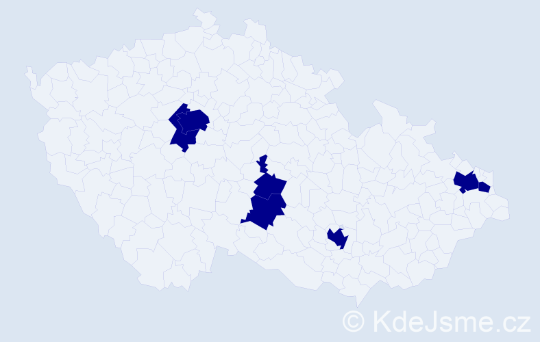 Jméno: 'Samael', počet výskytů 7 v celé ČR