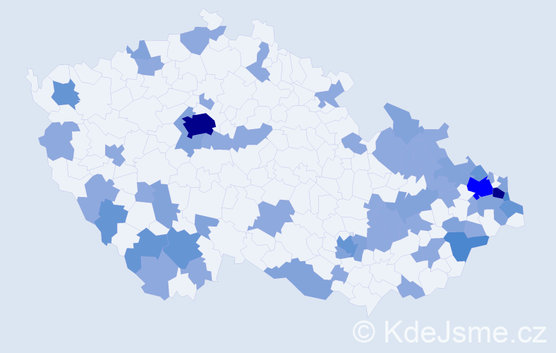 Jméno: 'Kornelie', počet výskytů 112 v celé ČR