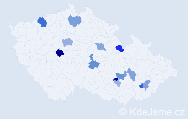 Jméno: 'Batsaikhan', počet výskytů 20 v celé ČR