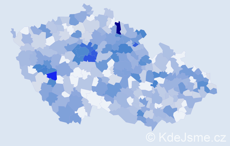 Jméno: 'Evelína', počet výskytů 681 v celé ČR