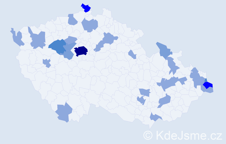 Jméno: 'Kornel', počet výskytů 52 v celé ČR