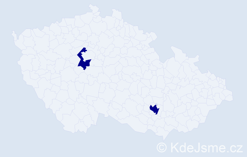 Jméno: 'Kieu Nga', počet výskytů 2 v celé ČR