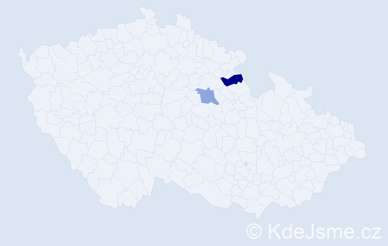 Jméno: 'Vojtek', počet výskytů 2 v celé ČR