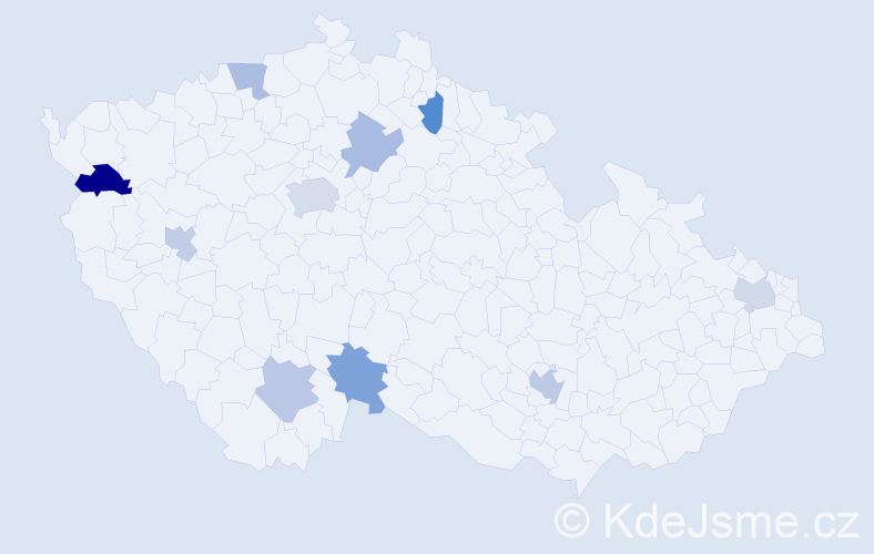 Jméno: 'Martin Daniel', počet výskytů 14 v celé ČR