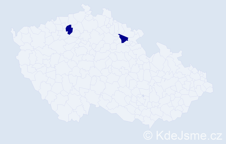 Jméno: 'Martin Theodor', počet výskytů 2 v celé ČR