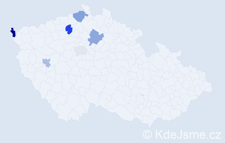 Jméno: 'Zhenya', počet výskytů 6 v celé ČR