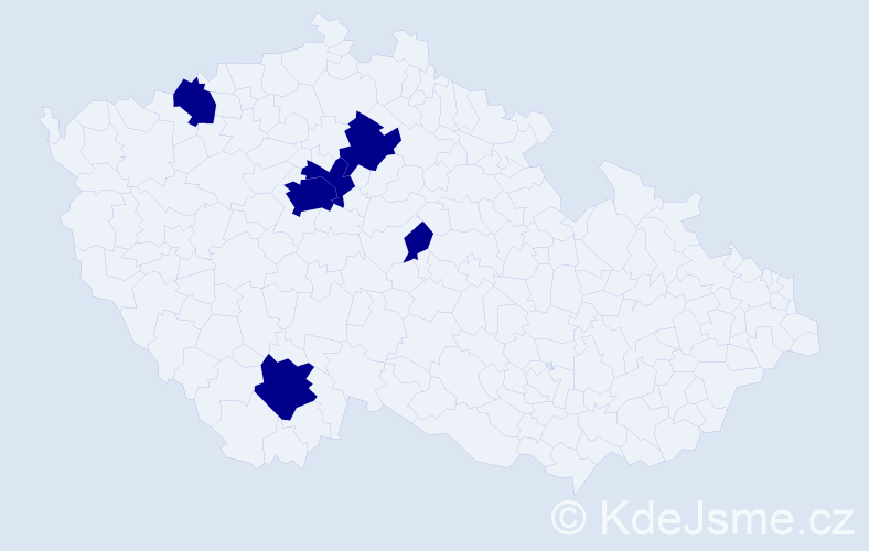 Jméno: 'Nicky', počet výskytů 6 v celé ČR