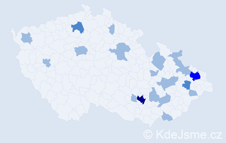 Jméno: 'Jenička', počet výskytů 27 v celé ČR