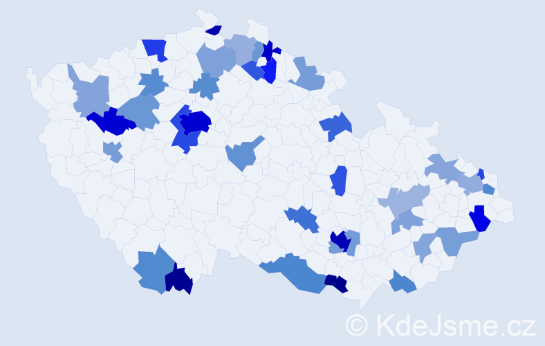 Jméno: 'Clara', počet výskytů 84 v celé ČR