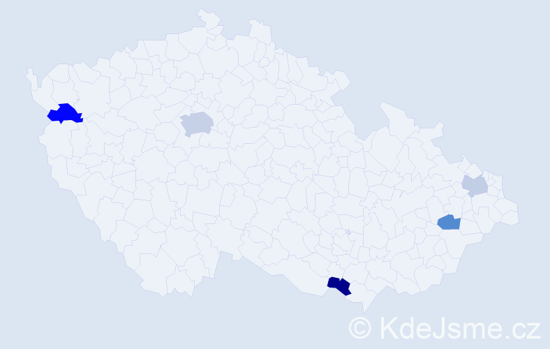 Jméno: 'Mikuláš Josef', počet výskytů 7 v celé ČR