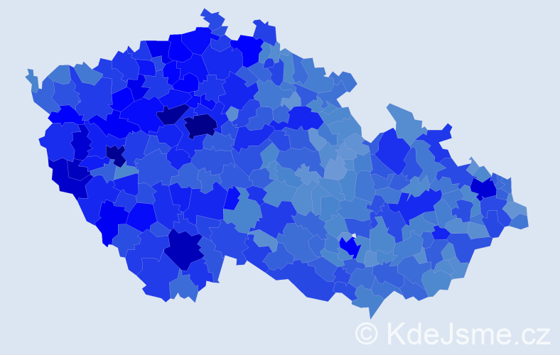 Jméno: 'Jiřina', počet výskytů 58393 v celé ČR