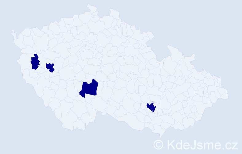 Jméno: 'Max Alexander', počet výskytů 4 v celé ČR