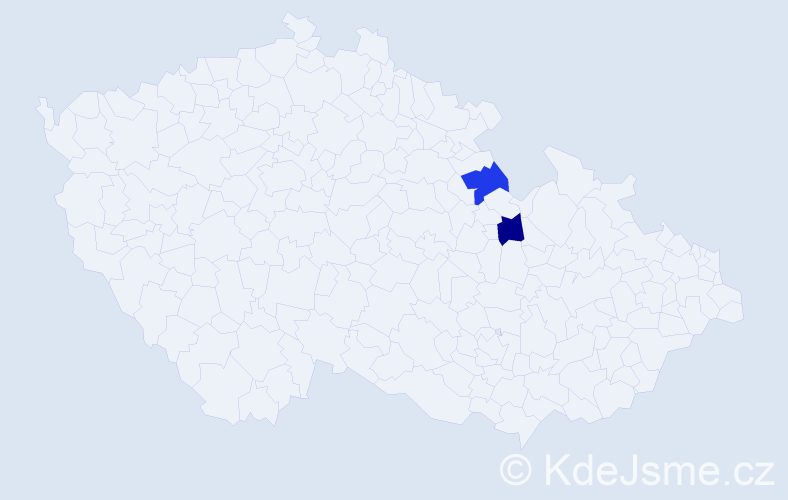 Jméno: 'Paweł Jacek', počet výskytů 2 v celé ČR