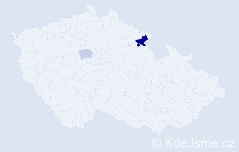 Jméno: 'Ngoc Kien', počet výskytů 2 v celé ČR