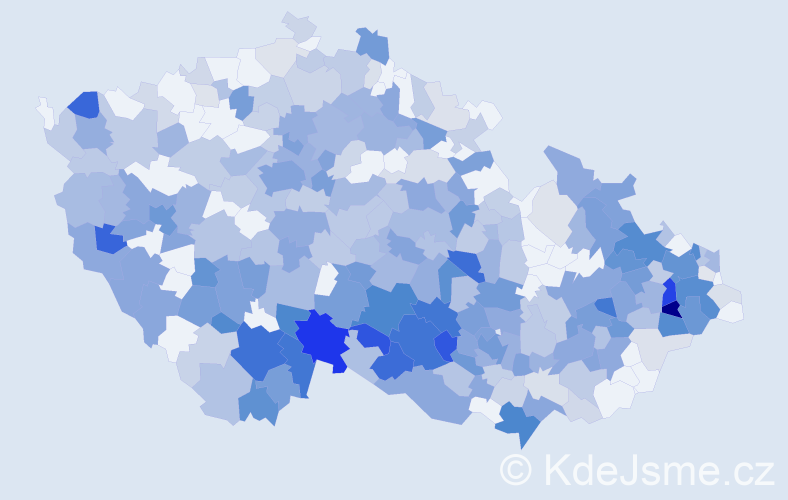 Jméno: 'Bohumíra', počet výskytů 636 v celé ČR