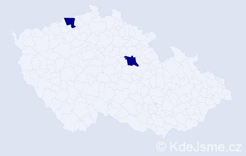 Jméno: 'Jakub Rudolf', počet výskytů 2 v celé ČR