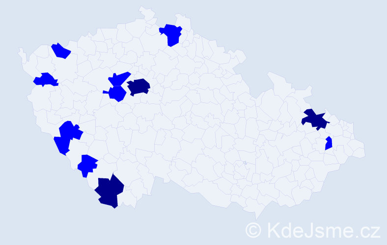 Jméno: 'Adalbert', počet výskytů 14 v celé ČR