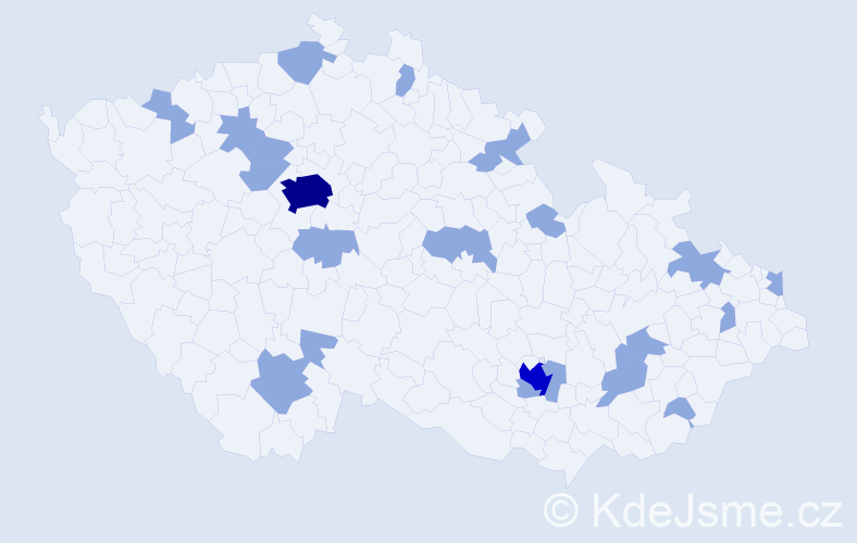 Jméno: 'Alessandra', počet výskytů 37 v celé ČR
