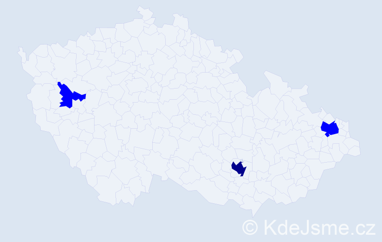 Jméno: 'Mischa', počet výskytů 4 v celé ČR