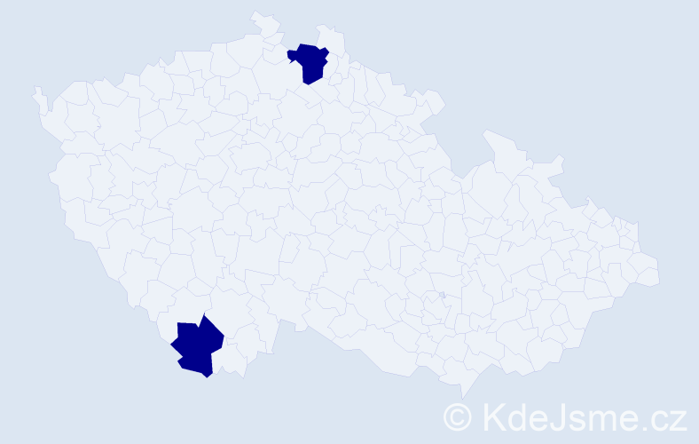 Jméno: 'Lisandra', počet výskytů 2 v celé ČR