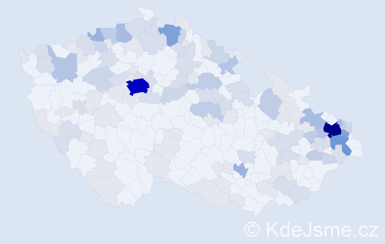 Jméno: 'Ilonka', počet výskytů 308 v celé ČR