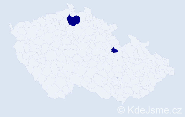 Jméno: 'Kristina Emma', počet výskytů 2 v celé ČR