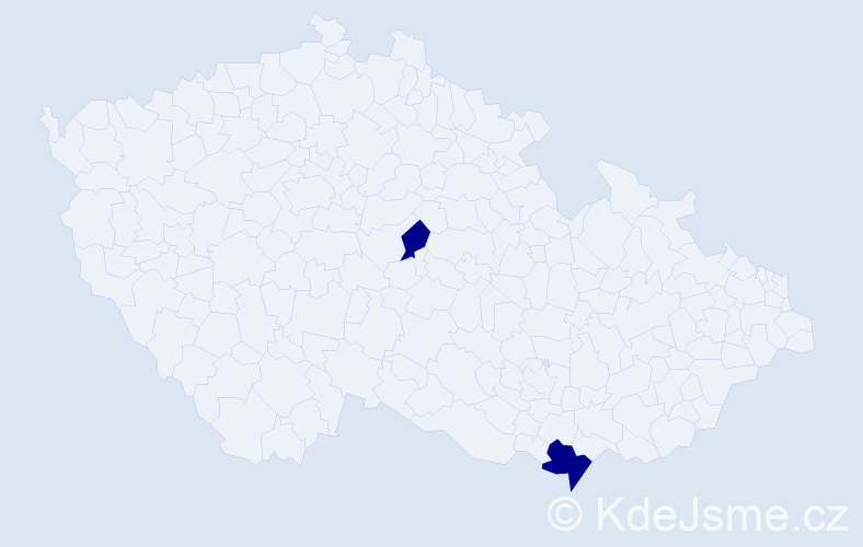 Jméno: 'Blaže', počet výskytů 2 v celé ČR
