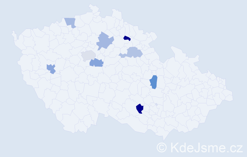 Jméno: 'Jevhenija', počet výskytů 11 v celé ČR