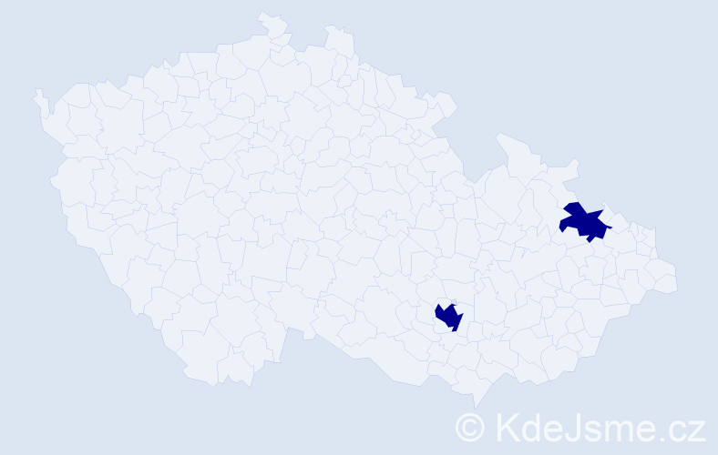 Jméno: 'Petrula', počet výskytů 2 v celé ČR