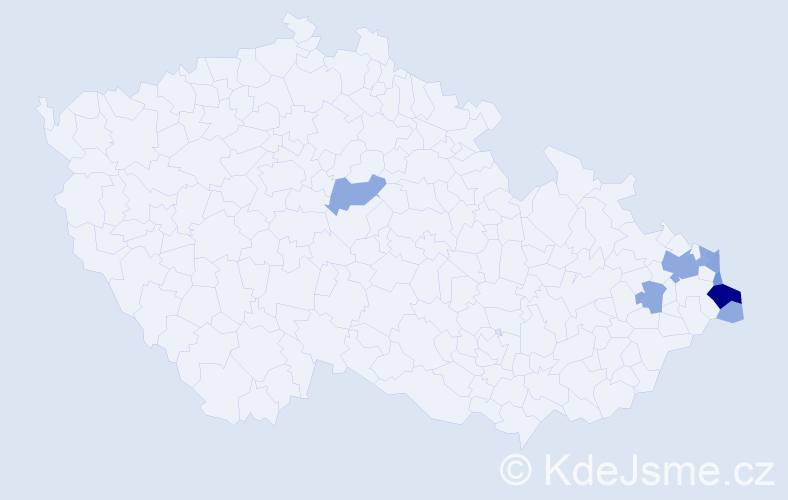 Jméno: 'Wojciech', počet výskytů 19 v celé ČR