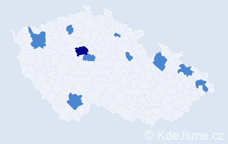Jméno: 'Miroslávka', počet výskytů 12 v celé ČR